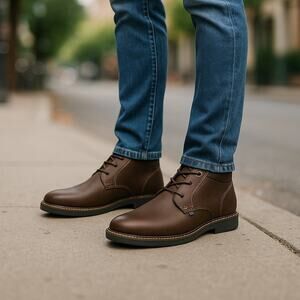 Nunn Bush Chuka Hiker Boots Brand New In Box Mens 8 1/2 Brown Cognac S-1533